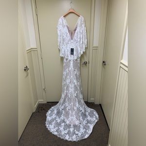 Lilian West White/Nude wedding dress.